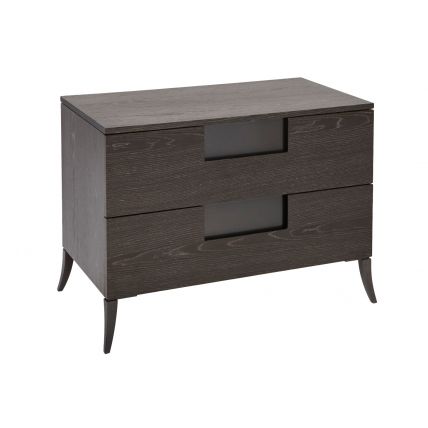 Wide Two Drawer Bedside Chest by Gillmore