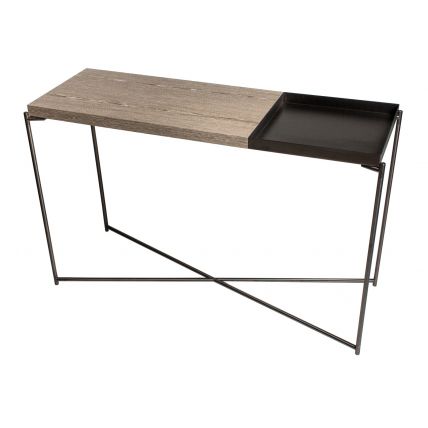 Iris Large Console Tables Combo Top Small Tray by Gillmore