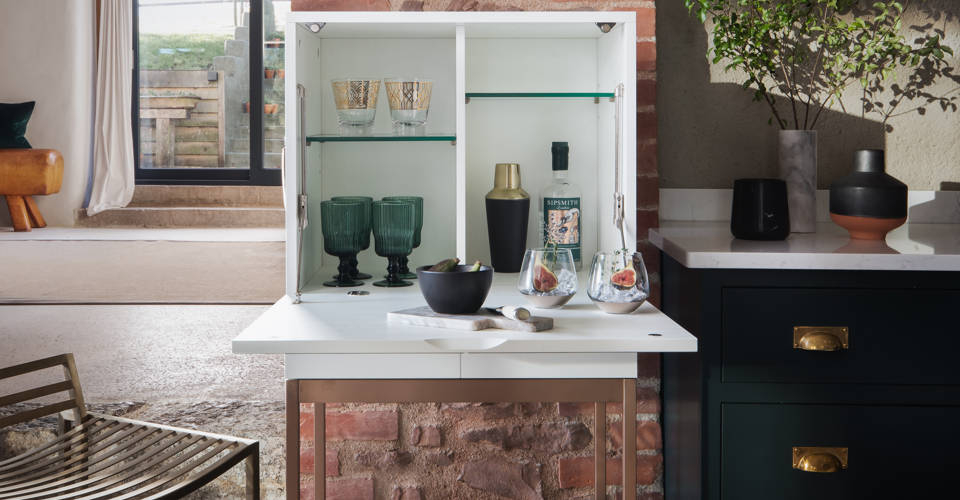 Adriana White Drinks Cabinet by Gillmore British Design © GillmoreSPACE Ltd